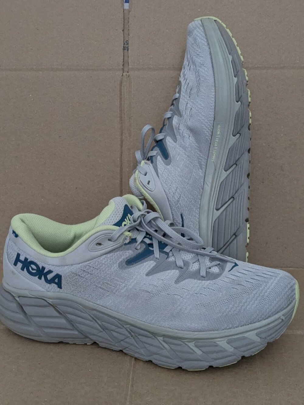 HOKA One One Gaviota 4 1123198 HMBT Men's Gray Running Shoes Size 11.5D - Picture 2 of 13
